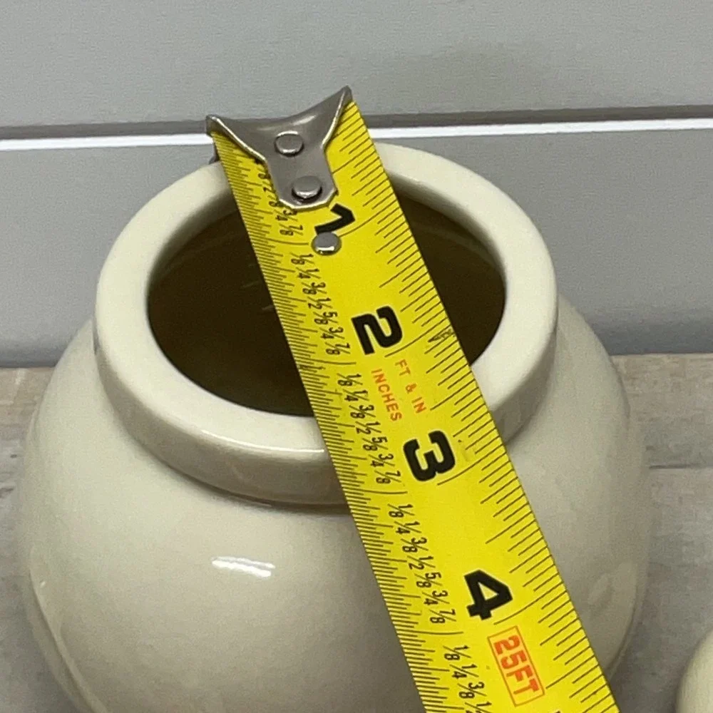 Gallery Originals 1984 La Moutarde Ceramic Mustard Pot with Lid and Spoon Cream